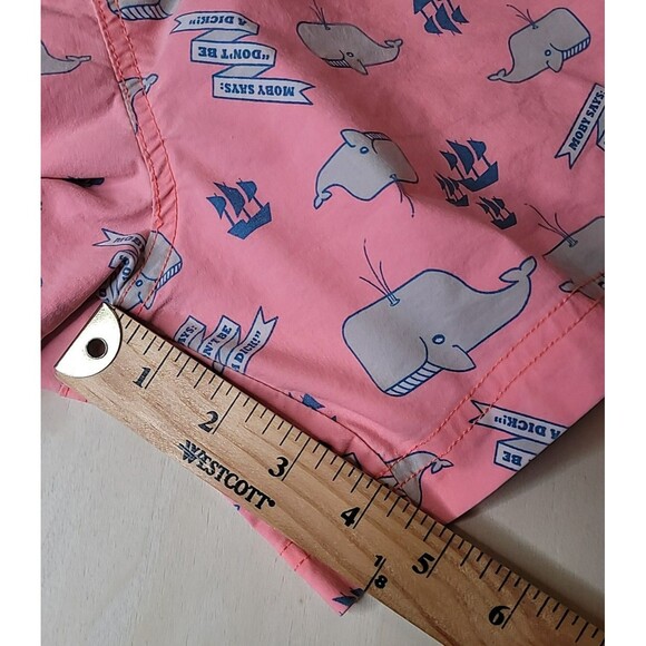 Party Pants Shorts Mens XL Pink Moby Whale Don't Be A Dick Swim Trunks Summer - Picture 12 of 15